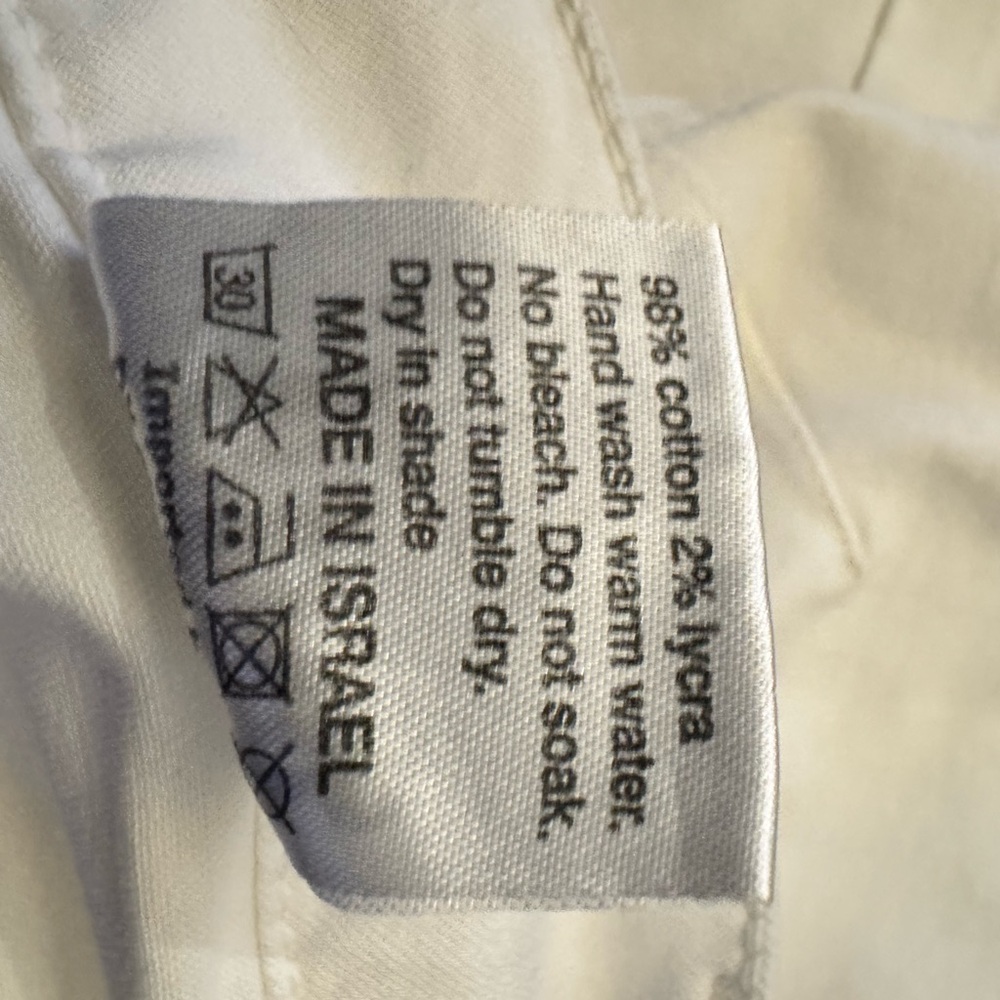 Bevvy Flog Aviv Button Fly White Denim sz 28 nwot - Picture 6 of 11